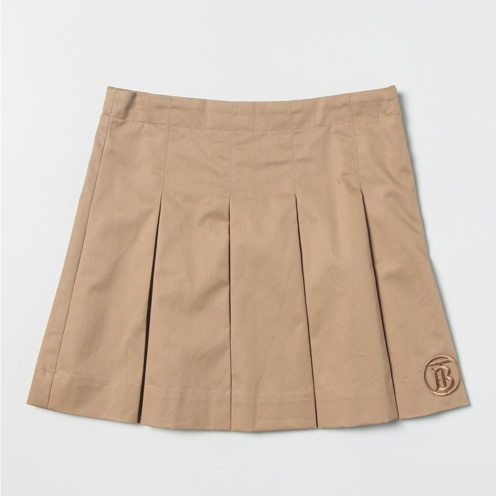 Burberry Beige Pleated Mini Skirt